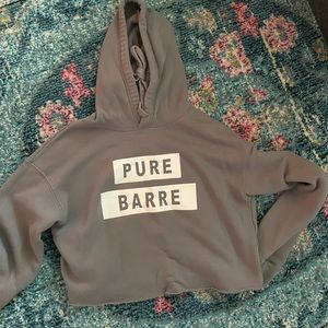 NWOT Pure Barre Cropped Hoodie Sweatshirt